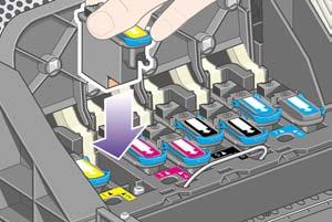 εκτύπωσης. 2. Κατεβάστε όλες τις κεφαλές εκτύπωσης κάθετα στις σωστές τους θέσεις. 3.