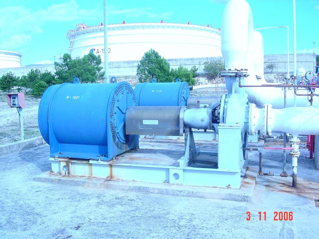 Motori naftovodnih pumpi u terminalu Omišalj, 6000 V, 50 Hz