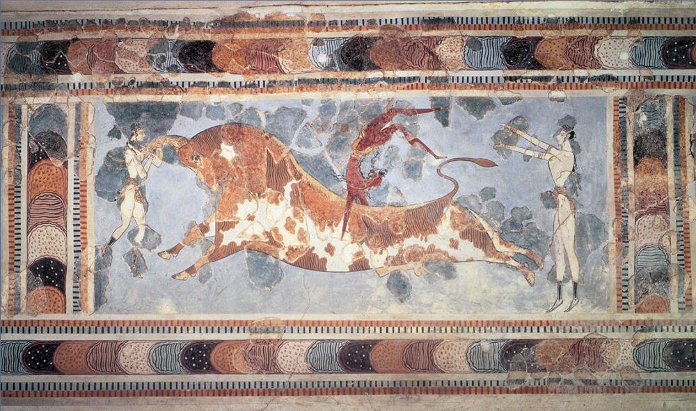 Μινωική Κρήτη: Πρώτα δείγματα νωπογραφιών (frescoes) 1600 π.χ.