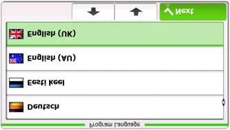 Πατήστε / και την επιλογή γλώσσας για να επιλέξετε γλώσσα συστήματος. 2. Πατήστε για να επιβεβαιώσετε την επιλογή 3.