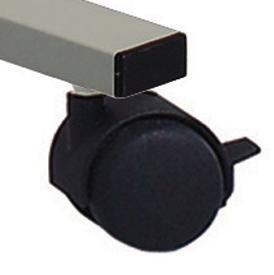 Mittels des rehknopfes kann die Tafel 360 gedreht und in jedem Winkel fixiert werden. as grau lackierte Stahlgestell hat eine lange Ablageleiste und 4 Rollen aus Kunststoff (2 mit Bremse).