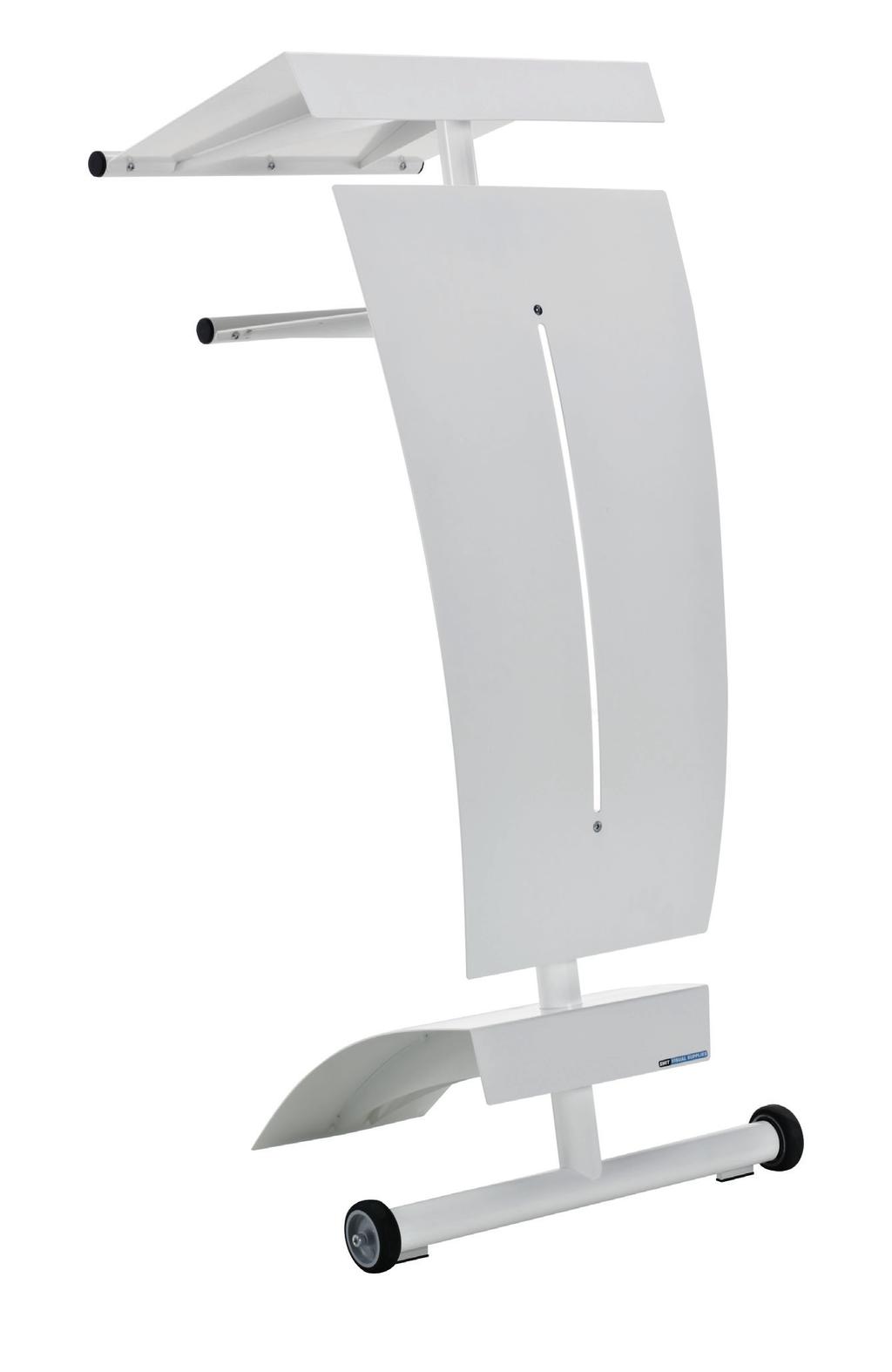 ΑΝΑΛΟΓΙΑ LECTERNS Αναλόγιο Alura, λευκό Μοντέρνο αναλόγιο από πλαίσιο σωλήνα µε λευκή επίστρωση και λυγισµένη