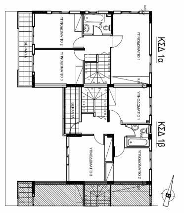 Εικόνα 15: Κάτοψη ισογείου Κατοικιών Συνεχούς Δόμησης ΚΣΔ 1α και ΚΣΔ 1β