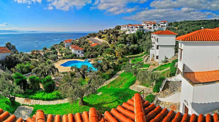 5η Leda Village Resort Χόρτο Πηλίου Σε μια πανέμορφη τοποθεσία, ανάμεσα σε ελαιώνες και πλούσια βλάστηση, μέσα στα όρια του παραθαλάσσιου Πηλιορείτικου χωριού Χόρτου και με εκπληκτική θέα στον