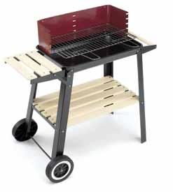 κάρβουνου / Charcoal BBQ LONDON φορητή με ράφι / portable with shelf 6060103 84x87x44cm