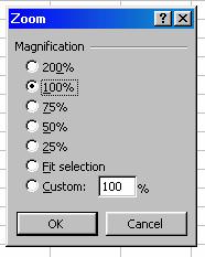 4.6 Μέθοδοι Επισκόπησης 1. Από το μενού View επιλέξετε το Zoom. 2. Στην οθόνη σας θα παρουσιαστεί το πιο κάτω μενού 3. Από το magnification τώρα επιλέξετε το 75%. 4. Πατήστε το ΟΚ. 5.