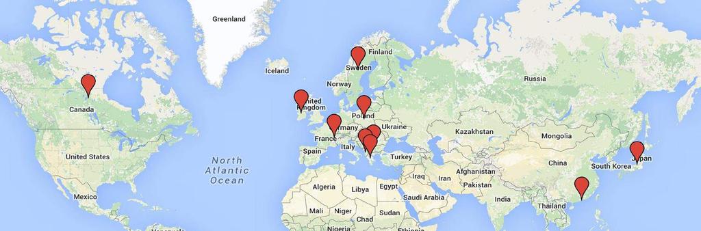 2012 Σουηδία 2013 MOOT, Καναδάς 2013 Hong Kong 2013, 2014 Γενεύη 2015 Πολωνία 2014