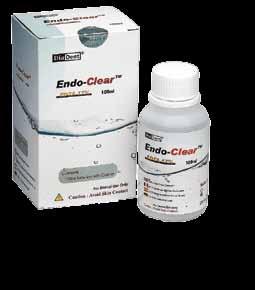 Εύκολη διεύρυνση και καθαρισμός του ριζικού σωλήνα Endo-Clear EDTA 17% ΕΝΔΟΔΟΝΤΙΑ Απολύμανση ριζικού σωλήνα Απομακρύνει τέλεια τα ρινίσματα του ριζικού σωλήνα μέσω της διαδικασίας χήλησης Απομακρύνει