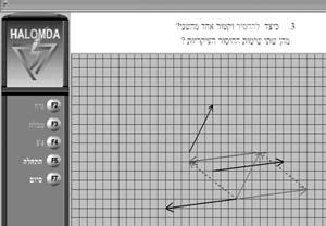 ב. מומלץ לעבור על כל הפעולות המתוארות בחלון העליון של המסך: שאלה, ניסוי חקר, מבחן מעבדה או שאלה