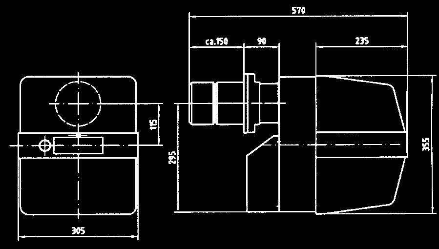 DE2 MHG (MAN) Μονοβάθμιοι καυστήρες πετρελαίου 90-160 kw MHG (ΜΑΝ) Καυστήρες πετρελαίου DE 2.