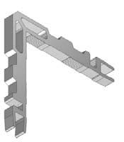 3 Γωνία συνδέσεως 34.9x11.3 για 72-202 CODE: AA072-025 Corner Joint 33.