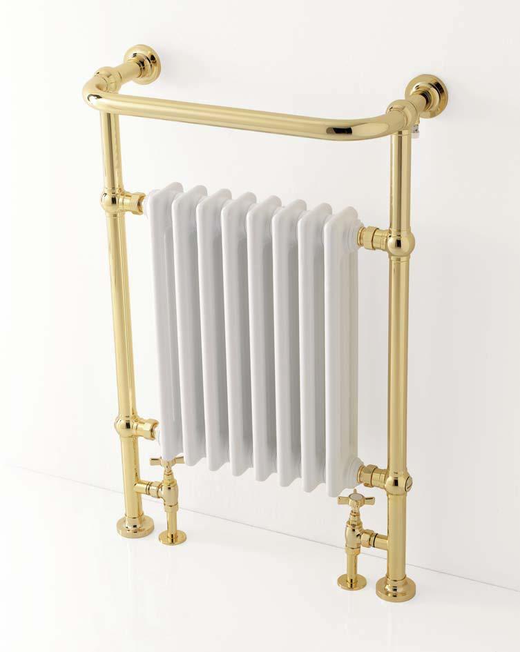 PLAZA FLAG 1235 Scalda Asciugamani FLAG in Ottone da Terra con Resistenza Elettrica 270W. Towel Warmers FLAG in Brass, Electric Version 270W. L. 6.5 - H. 94 - P.