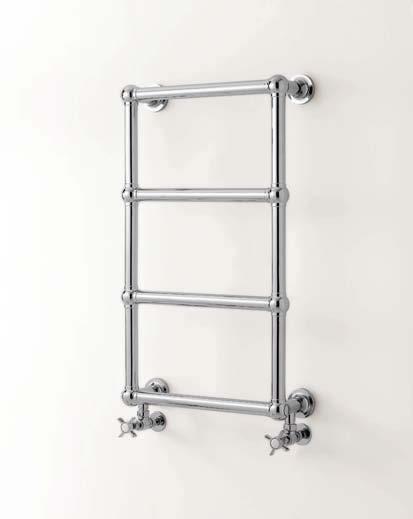 25 1234 Scalda Asciugamani PLAZA in Ottone da Terra, versione ad acqua calda. Wall Towel Warmers PLAZA in Brass, Hot Water Version.