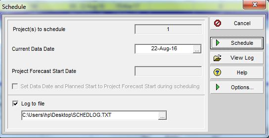 δηλώνεται η ημερομηνία ενημέρωσης του χρονοπρογραμματισμού.