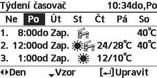 Rychlá nabídka Po provedení inicializačních nastavení můžete z následujících možností vybrat rychlou nabídku a upravovat nastavení. 1 Stiskem zobrazte rychlou nabídku.