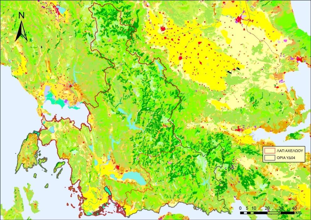 Χρήσεις γης (Corine 2000) Επιφάνεια Υδάτων 4.