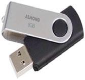 USB FLASH MEMORY DRIVES ALMOND Twister USB 2.0 6.95 4GB / USB.00189 7.95 8GB / USB.00190 9.95 16GB / USB.