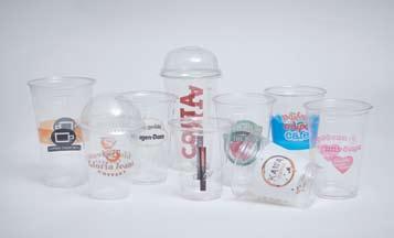 Cups - Lids Ποτήρια - Καπάκια Clear cups printed/ Διαφανές ποτήρια