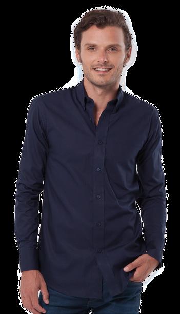 CASUAL & BUSINESs SHIRT Χαρακτηριστικός: Μακρυμάνικο πουκάμισο με κουμπί στο γιακά και την μπροστινή τσέπη. Σύνθεση: Oxford: 60% βαμβάκι - 40% πολυέστερ. Popelín: 100% βαμβάκι.