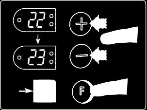 Παράκαμψη θερμοκρασίας Εάν επιλέξετε μια διαφορετική θερμοκρασία κατά τη διάρκεια είτε για μεγαλύτερη άνεση, είτε για περικοπή θερμοκρασίας, και δεν την έχετε αποθηκεύσει, (πατώντας πάνω στο για 5 )