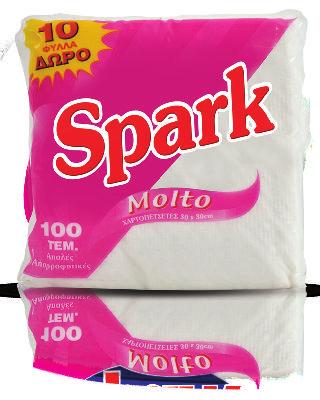 Spark 50  μπλε καρό δίχρωμο Spark 50 napkins 28 x