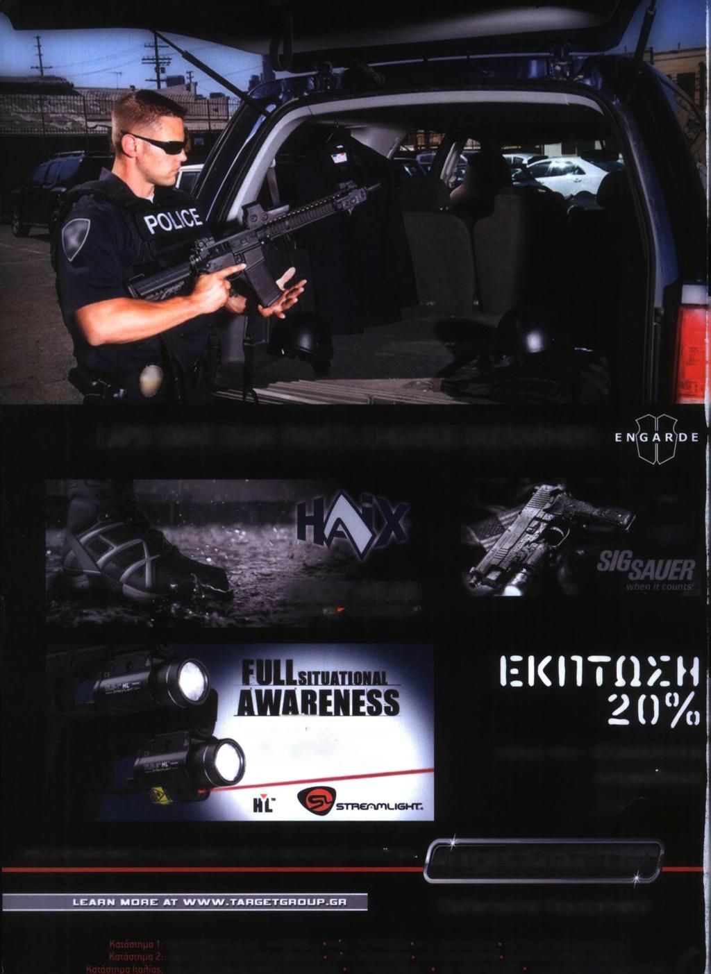 LAPD SWAT TEAM TRUSTS ENGARDE B0DYARM0R FOOTWEAR W ith E S CROSSTECH* The TLR HL" lights provide 6 3 0