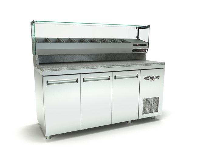 ΠΙΤΣΑΣ COUNTERTOP REFRIGERATED SALAD DISPALY xyz o 1/4 Hp VRP.100.SQ/4 100X34X45 36 4 1/4 + 2 + 4 689 VRP.118.