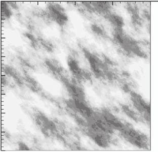 Permeability map, time-of-flight distribution and swept areas at