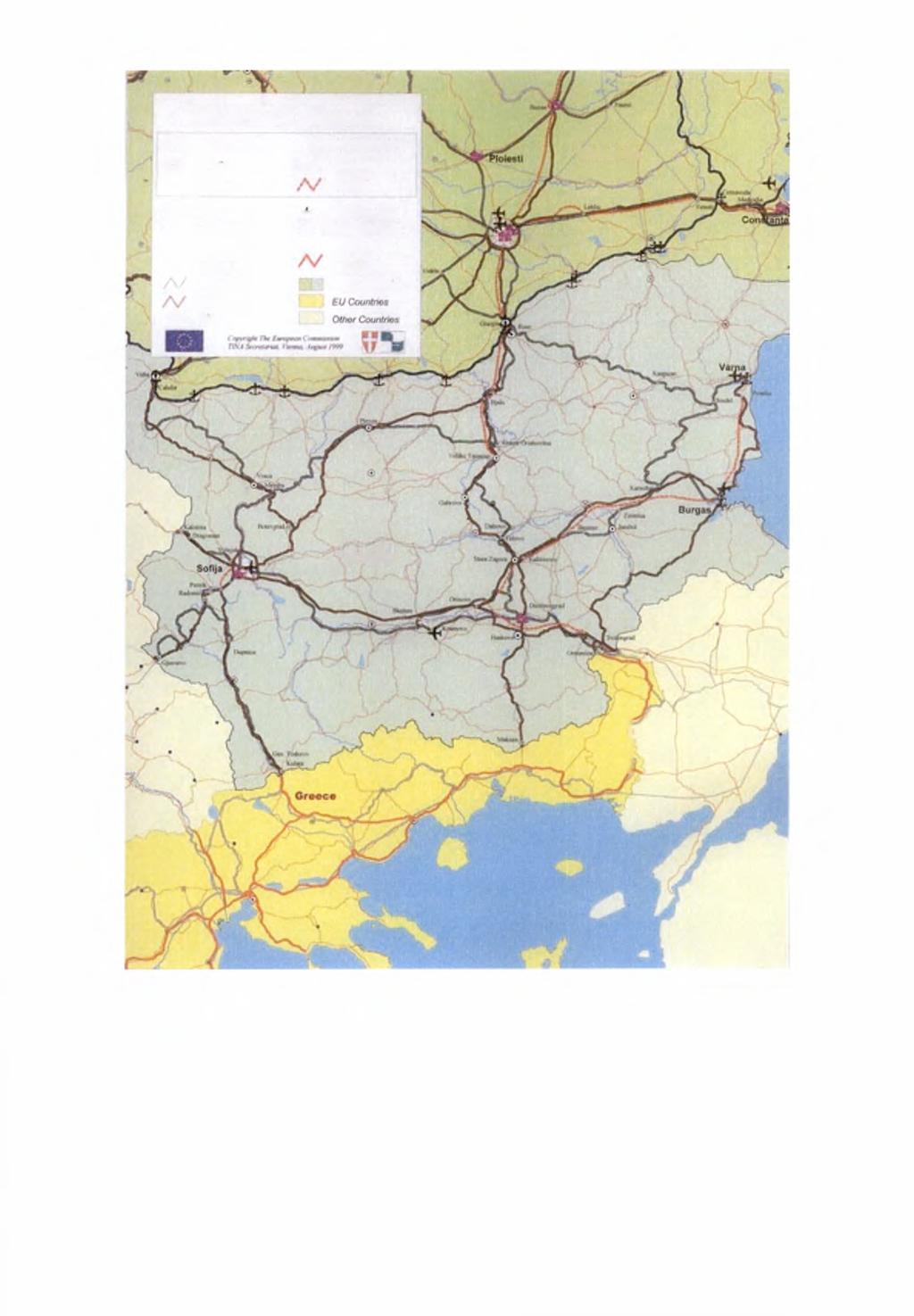 TINA Network - Bulgaria TINA railway network A/ Existing A/