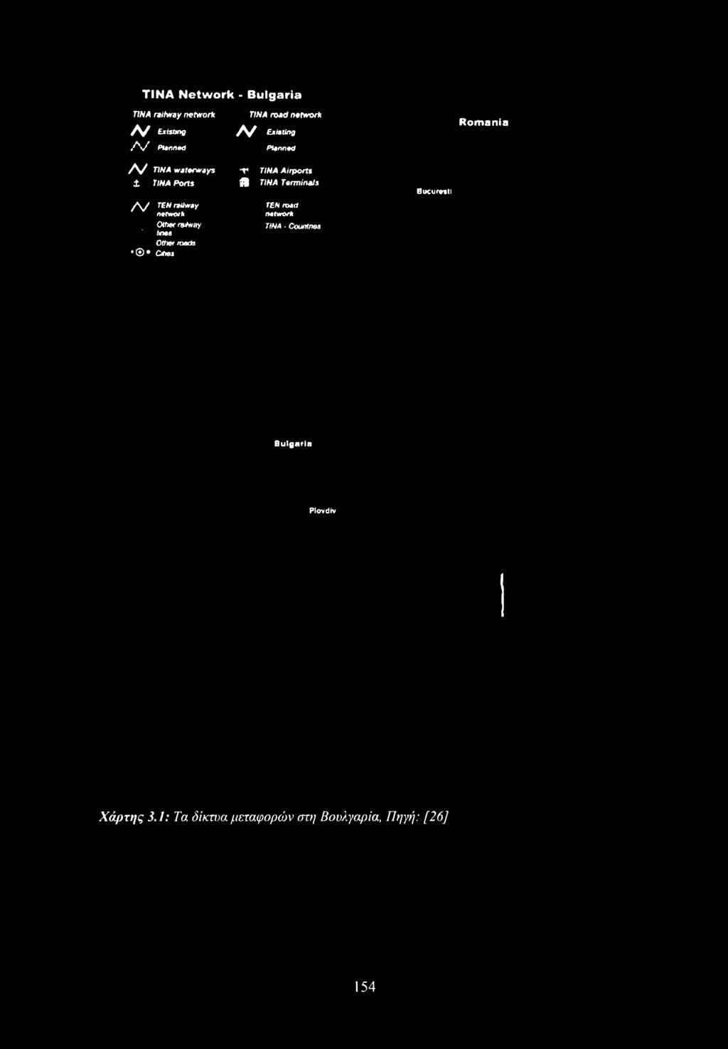 Terminals TEN road network TINA - Countries eocuwti Bulgaria
