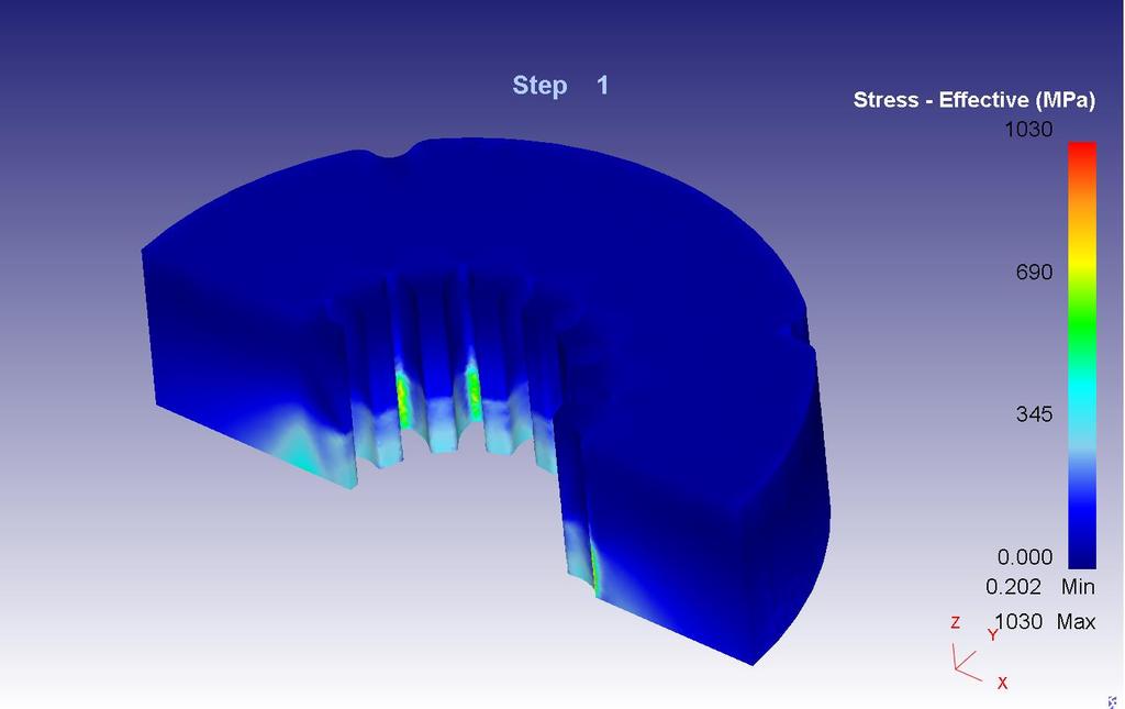 τμήμα του εμβόλου (DEFORM 3D) Σχήμα 6.