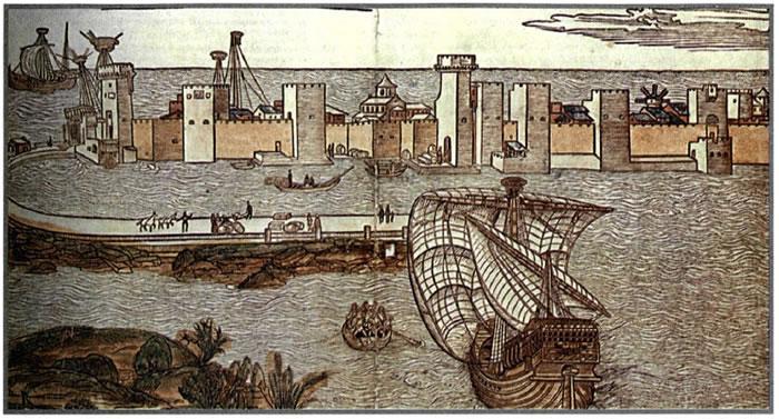 Το λιμάνι της Μεθώνης μια από τις κυριότερες βάσεις της Βενετίας