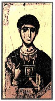 Άγιος Δημήτριος, φορητή εικόνα, γύρω στα 1300, αυγοτέμπερα σε
