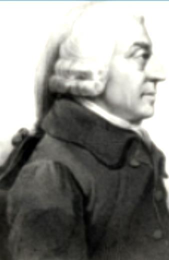 ανθρώπων που προσπαθούσαν να μεγιστοποιήσουν τα οφέλη τους. Άνταμ Σμιθ (1723-1790) Καθηγητής Ηθικής Φιλοσοφίας στο Πανεπιστήμιο της Γλασκόβης. Έ- θεσε τα θεμέλια της θεωρίας της ε- λεύθερης αγοράς.