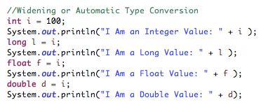 Μετατροπές Αριθµητικών Τύπων (Java Numeric