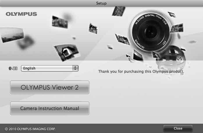 4 Εγκαταστήστε το λογισμικό OLYMPUS Viewer 2 και το λογισμικό υπολογιστή ib. Ελέγξτε τις απαιτήσεις συστήματος προτού ξεκινήσετε την εγκατάσταση.