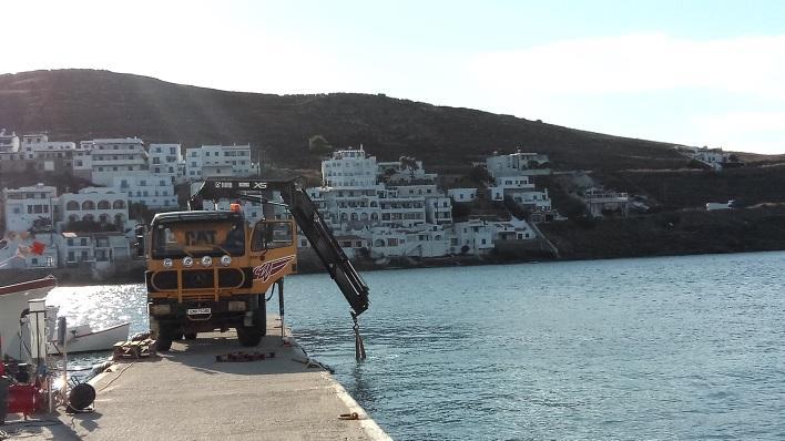 «Ύφαλες επισκευές στον προβλήτα αλιευτικών σκαφών λιμένα Μέριχα Κύθνου» Κόστος 12.344,20 συμπεριλαμβανομένου Φ.Π.Α.