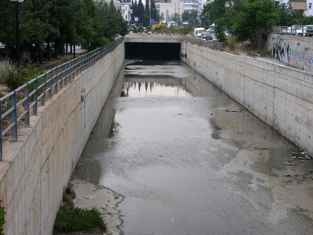 Καλυµµένη κοίτη K. Χ. Ν. ΑΙΓ. Α. Λ. ΠΕ. ΑΧ. ΑΘΗΝΑ ΘΡ. Ν. Φ. Π. ΑΓ. Α. Ν. Ι. ΙΛ. TΑΥ. Φλέβα Ρουβίκωνος π. Κηφισός ΓΑΛ. ρ.