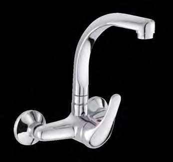 muro, canna alta EN_ Wall mounted sink mixer, high spout FR_ Mitigeur évier, bec