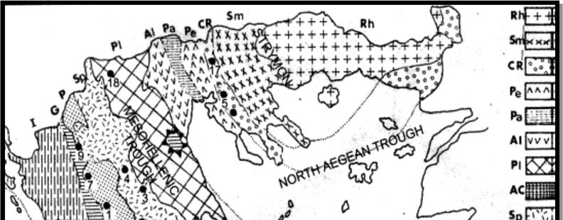 Κεφάλαιο 2 Γεωλογία Ζακύνθου Αξίζει να σημειωθεί εδώ πως από τις γεωτεκτονικές ζώνες της Ελλάδας οι μάζες Ροδόπης και Σερβομακεδονική θεωρούνται ότι αποτελούν την