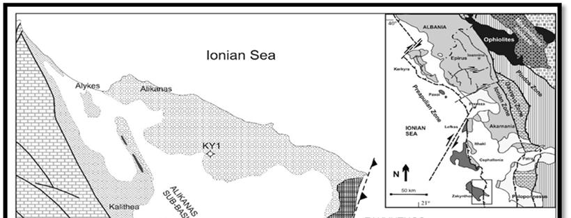 Κεφάλαιο 2 Γεωλογία Ζακύνθου Σχήμα 2. 7: Γεωλογικός χάρτης της υπό μελέτης περιοχής (Karakitsios et al., 2013) 2.
