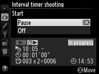 t A Bracketing Προσαρμόστε τις ρυθμίσεις bracketing πριν από την εκκίνηση της φωτογράφησης με περιοδικό χρονοδιακόπτη.