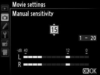 y Ρυθμίσεις Video Χρησιμοποιήστε την επιλογή Movie settings (Ρυθμίσεις video) στο μενού λήψης για να προσαρμόσετε τις ακόλουθες ρυθμίσεις.