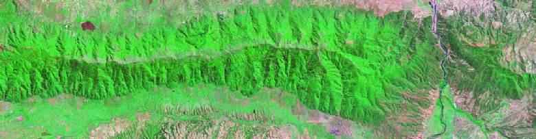 The E-W trending Kerkini Sidirokastro fault is located in northern Greece, near the border with Bulgaria.