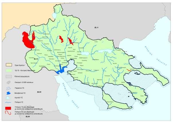 Πίνακας 4-20: Περιοχές άντλησης ύδατος ανθρώπινης κατανάλωσης ΥΔ Κεντρικής Μακεδονίας (EL10) Είδος Ποιοτική Ποσοτική Α/Α Ονομασία ΥΥΣ Κωδικός ΥΥΣ υδροφορέα κατάσταση κατάσταση 1 Σύστημα Πάικου