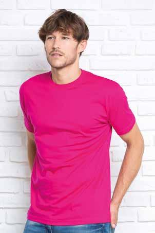 REGULAR T-SHIRT MAN REF: TSRA150 Kοντομάνικο T-shirt ενηλίκων με διπλό γαζί στη λαιμόκοψη, εσωτερικοί ώμοι με ρέλι και λάστιχο lycra-rib στο λαιμό. 155 γρ. Περίπου. 100% μερσεριζέ βαμβάκι.