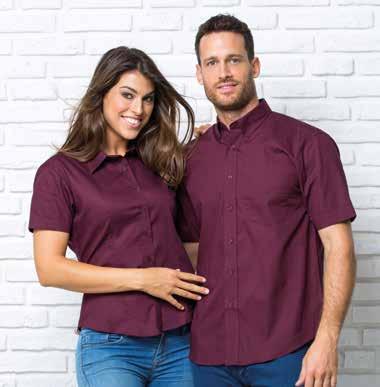 Casual & Business shirt SS REF: shrassoxf / REF: shrasspop Μακρυμάνικο πουκάμισο με κουμπί στο γιακά και την μπροστινή τσέπη Oxford - 60% βαμβάκι / 40% πολυέστερ.