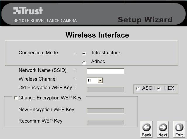 5 Αν χρησιµοποιείται Σηµείο Πρόσβασης (Access Point) (δροµολογητή ή µόντεµ), επιλέξτε για µέθοδο σύνδεσης την επιλογή "Infrastructure"