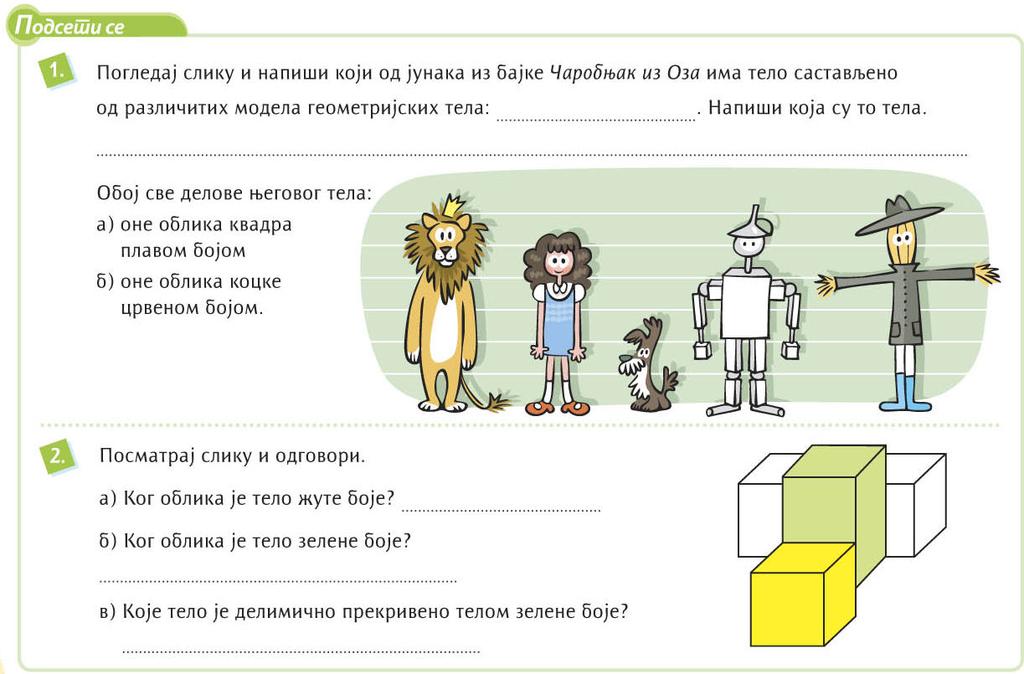 Пример 5: Уџбеник за IV разред. Из садржаја уџбеничке јединице Површина правоугаоника и квадрата видимо опредељеност аутора да појам уведу пре множења вишецифрених бројева.