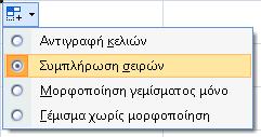 εργασίας του Microsoft Excel 2007.